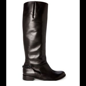 Christian lounoutin Black Cate Chain Leather Boots